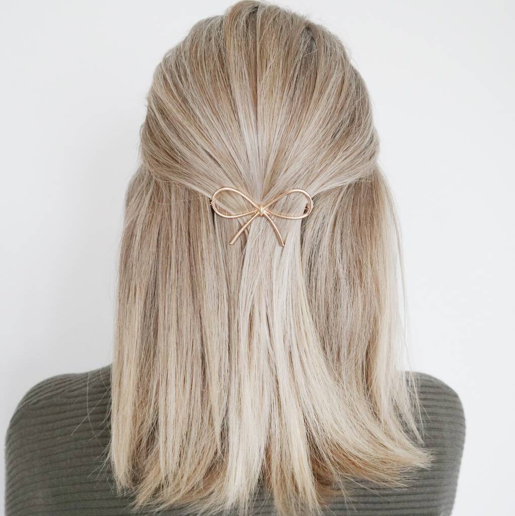 Gold Or Silver Bow Hair Clip, 1 of 7