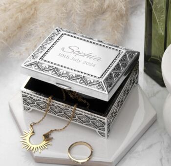 Personalised Silver Plated Trinket Box, 4 of 4