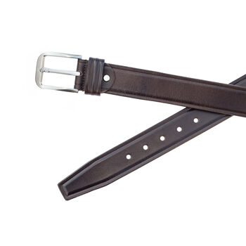 Thick Dark Brown Men's Leather Belt Free Personalisation, 2 of 8