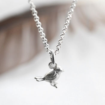 Sterling Silver Little Bird Necklace, 6 of 7