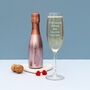 Personalised Prosecco Gift Set With Engraved Champagne Flute – Mini Rosé Gold Bottega, thumbnail 1 of 3
