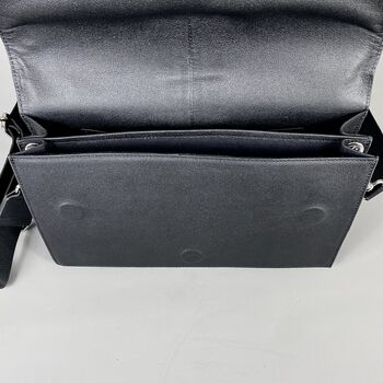 Black Leather Crossbody Handbag, 7 of 8