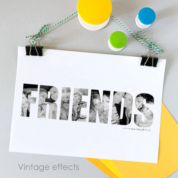 Personalised Friends Photo Gift Print, 6 of 12