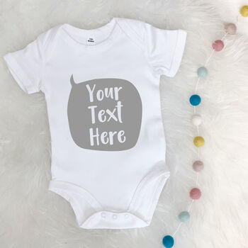 Personalised Speech Bubble Babygrow New Baby Gift, 5 of 9