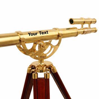 60 Inch Vintage Brass Telescope With Tripod, 5 of 6