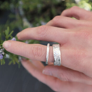 Molten Silver Shimmer Ring, 9 of 9