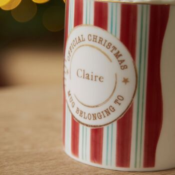Personalised Stripe Postage Stamp Mug, 4 of 4