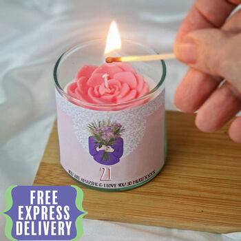 Personalised 21st Birthday Scented Candle, 3 of 6