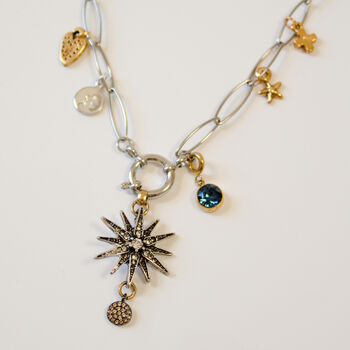 Personalised Victoriana Star Charm Necklace, 6 of 10