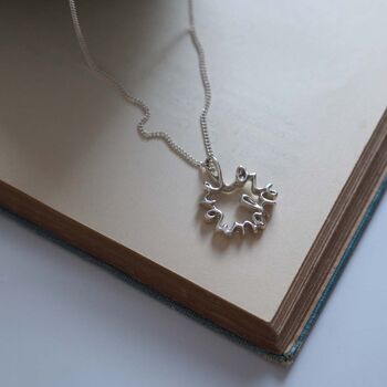 'Love You More' Necklace In Silver And Gold, 4 of 8