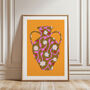 Patterned Yellow Vase Art Print, thumbnail 2 of 4