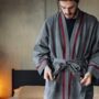 Mete Hand Loomed Cotton Dressing Gown, thumbnail 2 of 5