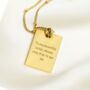 Personalised Birth Flower And Initial Tag Necklace, thumbnail 4 of 12