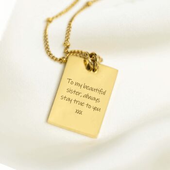 Personalised Birth Flower And Initial Tag Necklace, 4 of 12