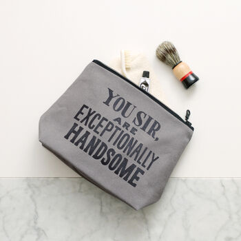'Exceptionally Handsome' Wash Bag, 2 of 5