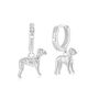 Sterling Silver Bedlington Terrier 3D Earrings, thumbnail 1 of 5