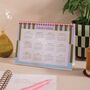 Academic A5 Desk Calendar 2025 2026 | Checks And Stripes, thumbnail 5 of 7