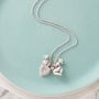 Personalised Silver Hearts And Pink Opal Necklace, thumbnail 1 of 3