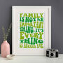 Family Quote Print Personalised, thumbnail 3 of 6
