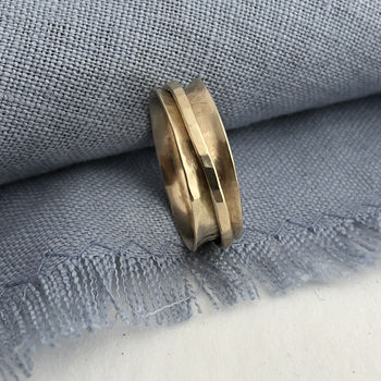 Hammered Gold Spinner Ring, 3 of 6
