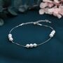 Sterling Silver Delicate Keshi Pearl Beaded Bracelet, thumbnail 7 of 12