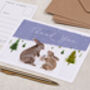 Christmas Bunny Rabbit Thank You A6 Postcard Pack, thumbnail 1 of 3