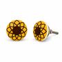 Sunflower Styled Ceramic Round Cabinet Knob, thumbnail 1 of 9