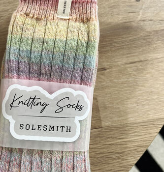 Wrapped Rainbow Knitting Gift Socks, 3 of 6