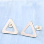 Triangle Earrings Geometric Studs, thumbnail 7 of 8