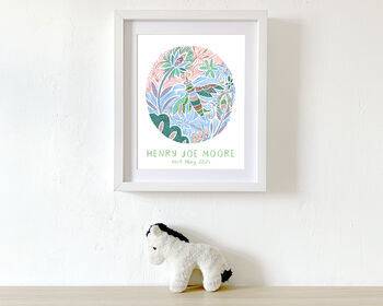Personalised New Baby Birth Announcement Print, 4 of 7
