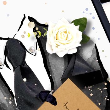 Luxury Personalised 40th Birthday Card For Him, Handmade Scented Suit Card, 2 of 8