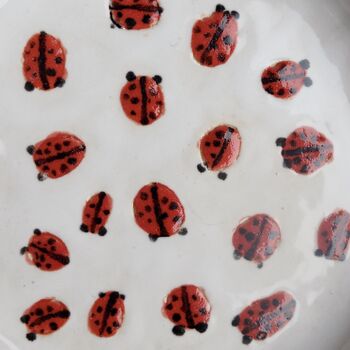 Handmade Ceramic Red Ladybird Beetle Ring Dish, 6 of 7
