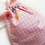 Pink And Red Retro Christmas Reusable Gift Pouch, thumbnail 6 of 7