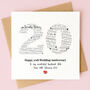 Personalised 20th China Anniversary Card, thumbnail 1 of 6