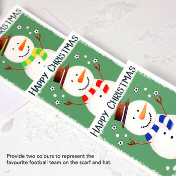 Personalised Snowman Family Football Card, 4 of 9
