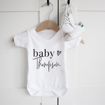 Personalised Baby Name Short Sleeve Bodysuit, 4 of 11