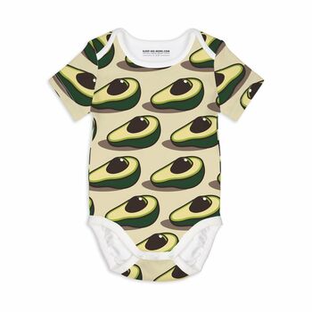 Avocado Baby Grow Baby Bodysuit, 2 of 4