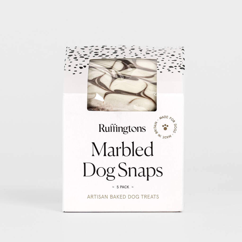 Yoghurt And Carob Marbled Snaps Dog Treats, 1 of 6