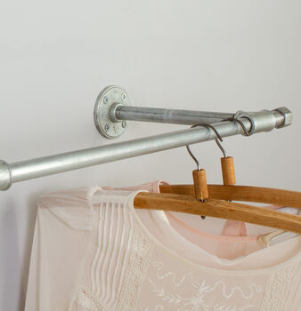 Notting Hill Industrial Clothes Rail Galvanised, 3 of 5
