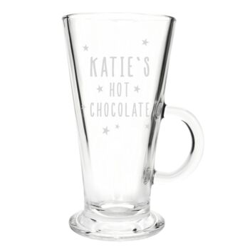 Personalised Christmas Hot Chocolate Latte Glass, 3 of 4