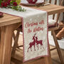 Personalised Winter Woodland Cotton Table Runner, thumbnail 1 of 4