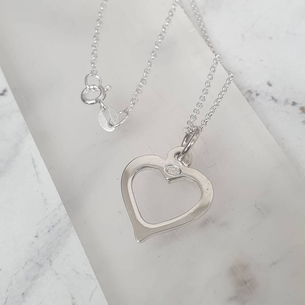 The Silver Heart Necklace By David-Louis Design