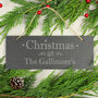 Personalised Christmas Hanging Slate Plaque, thumbnail 1 of 3