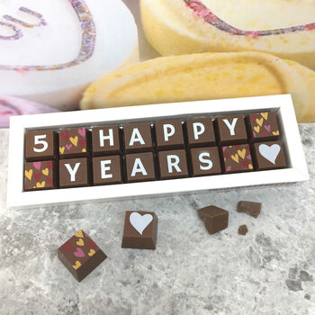 Chocolate Anniversary Gift With Personalised Year, 5 of 12