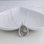 Silver Fingerprint Impression Organic Pendant, thumbnail 1 of 6
