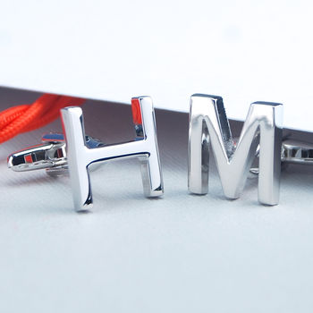 Personalised Modern Initial Letter Cufflinks, 4 of 8