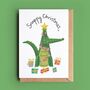 Crocodile Snappy Christmas Card / Pack, thumbnail 1 of 2