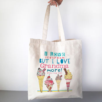 Personalised We Love You Grandma Bag, 2 of 12