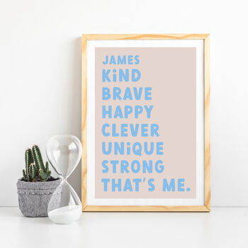 Personalised Kids Positive Affirmation Print, 6 of 7