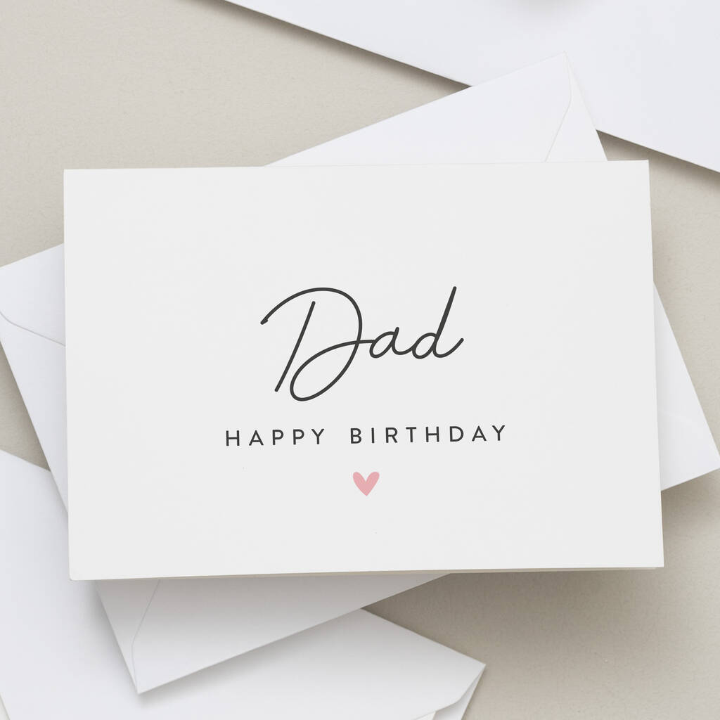 Simple Dad Birthday Card By Paper Scene